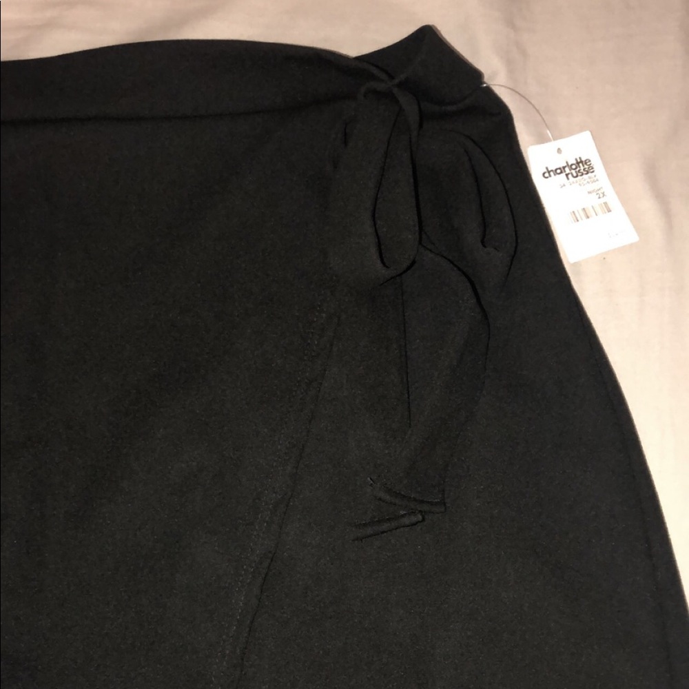 Black wrap skort